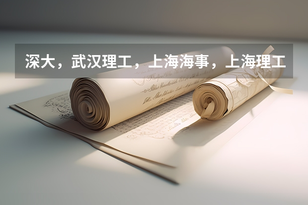 深大,武汉理工,上海海事,上海理工经济类哪个好