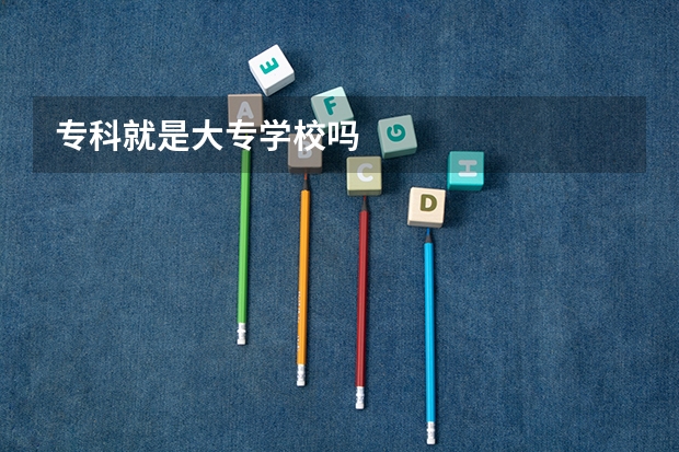 专科就是大专学校吗