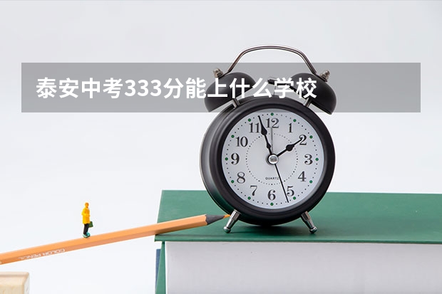 泰安中考333分能上什么学校