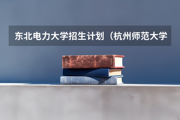 东北电力大学招生计划(杭州师范大学钱江学院报考政策解读)