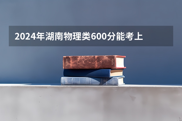 2024年湖南物理类600分能考上什么大学？