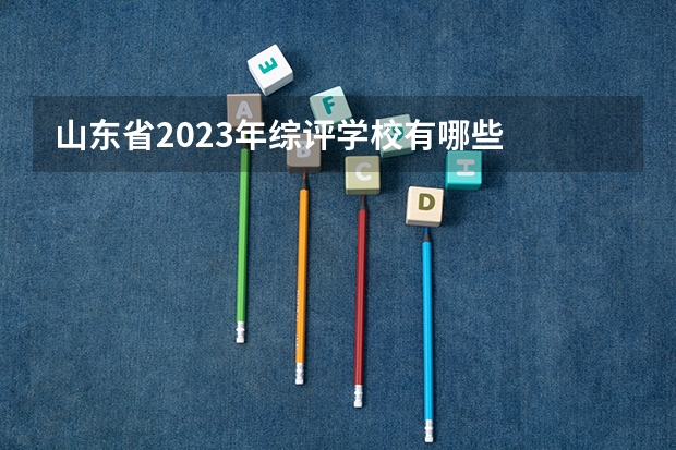 山东省2023年综评学校有哪些