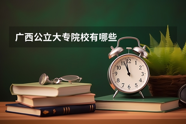 广西公立大专院校有哪些