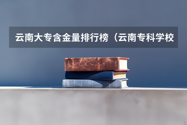 云南大专含金量排行榜（云南专科学校有哪几所）