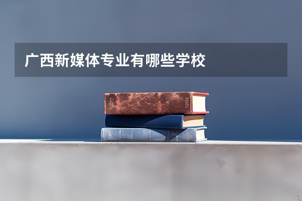广西新媒体专业有哪些学校