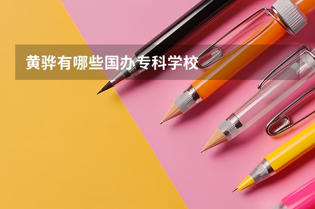 黄骅有哪些国办专科学校
