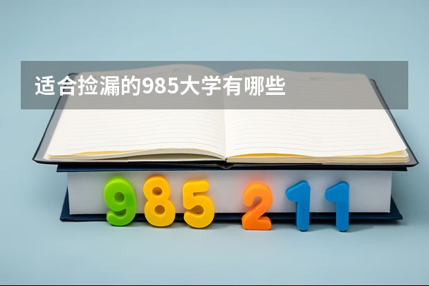 适合捡漏的985大学有哪些