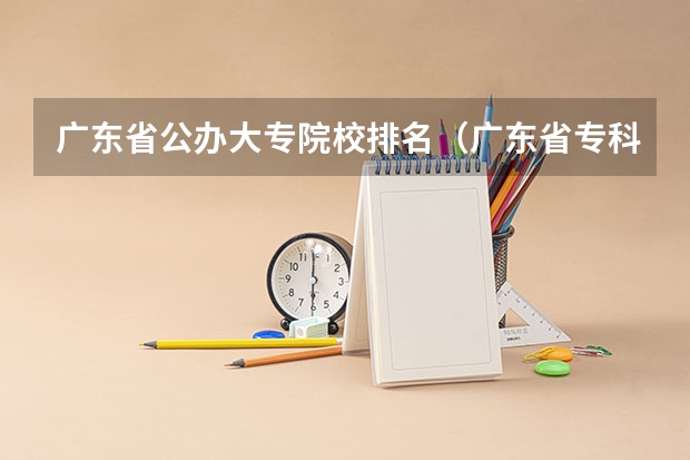 广东省公办大专院校排名（广东省专科院校的排名）