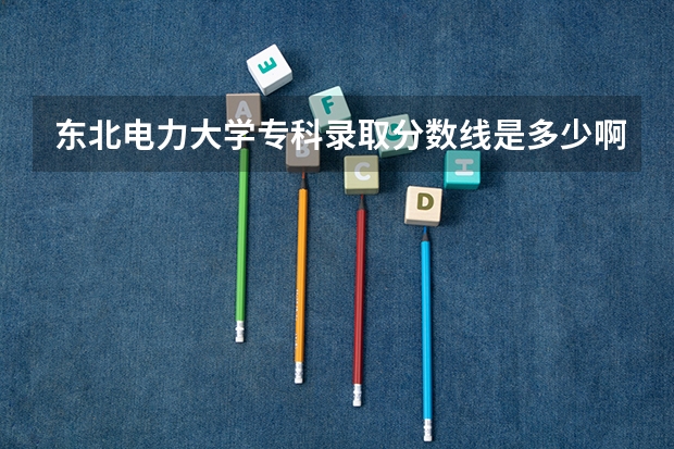 东北电力大学专科录取分数线是多少啊？