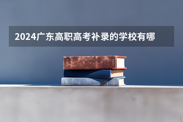 2024广东高职高考补录的学校有哪些