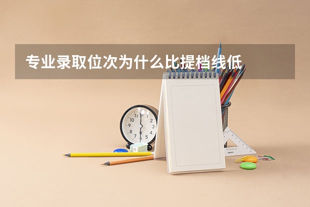 专业录取位次为什么比提档线低