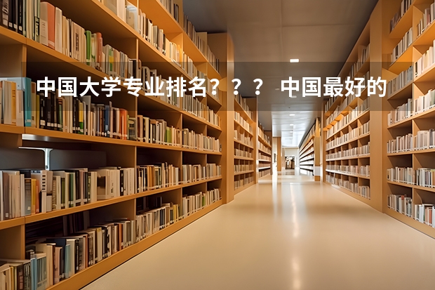 中国大学专业排名？？？/ 中国最好的大学排名