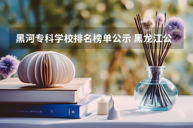 黑河专科学校排名榜单公示 黑龙江公办专科学校排行榜