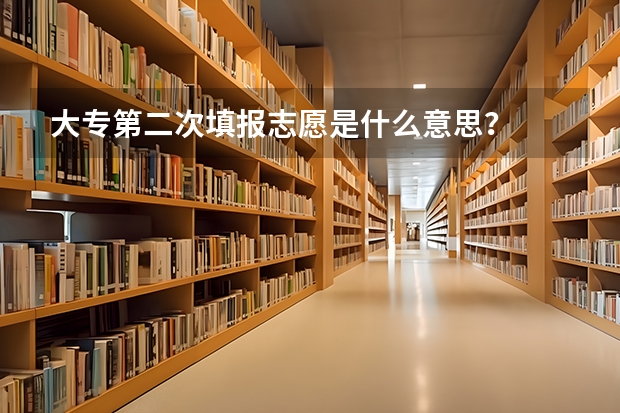 大专第二次填报志愿是什么意思？