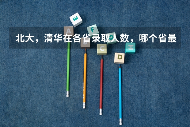 北大，清华在各省录取人数，哪个省最多