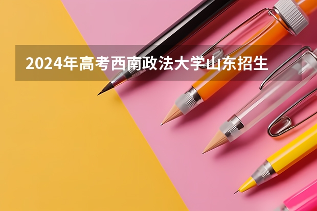 2024年高考西南政法大学山东招生计划介绍