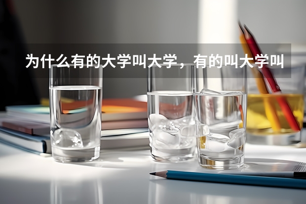 为什么有的大学叫大学，有的叫大学叫学院？