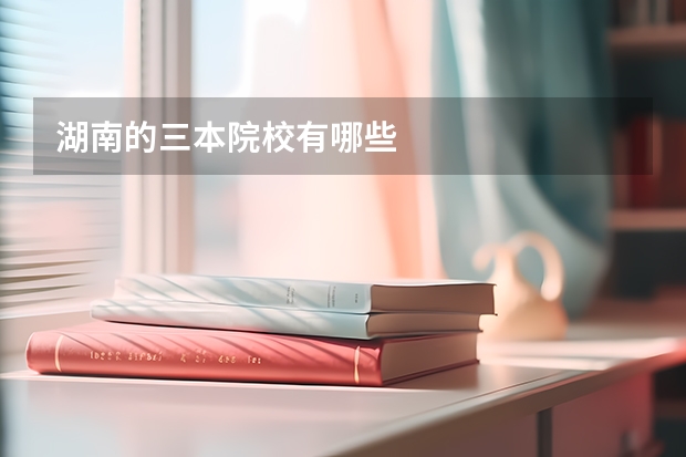 湖南的三本院校有哪些